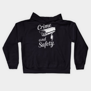 Crime and Safety: Modern Surveillance Design Kids Hoodie